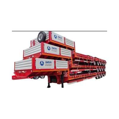 อิเล็กทรอฟอเรซิส KTL Powder Coating 100T Semi-trailer ที่นอนต่ําสําหรับการขนส่งเครื่องขุด