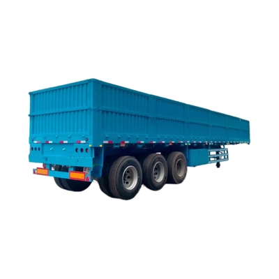10m รถแกน CIMC รถบรรทุก 3-แกน รั้วสินค้า Semi-trailer ด้วยผนังข้าง