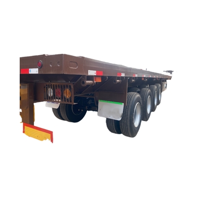s 4-Axle Flatbed Semi-Trailer ภาระประโยชน์สูงสุด 20001-25000 กิโลกรัม และ CIMC การสนับสนุนขามาตรฐาน