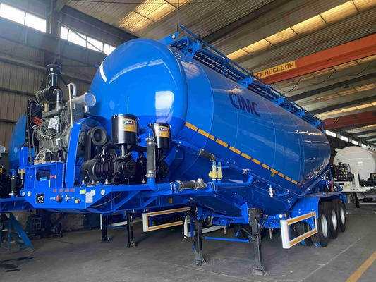 CIMC 3-axle Heavy-duty 50 ตารางเมตรเคียว 80 ตัน ขนส่งสินค้าปลากลาง