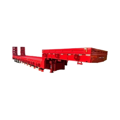 CIMC Latest Design Low Panel Flatbed Trailer with Air Suspension 12950x3000x1650 มิลลิเมตร