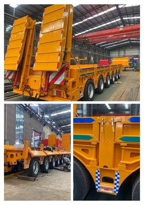 CIMC 6 แกน 60 T 80 120 ตัน Semi-trailer ที่นอนต่ํา
