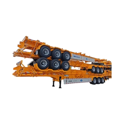 CIMC Steel 3-Axle Container Transport Semi-Trailer พร้อมการแขวนยางกลหรืออากาศ