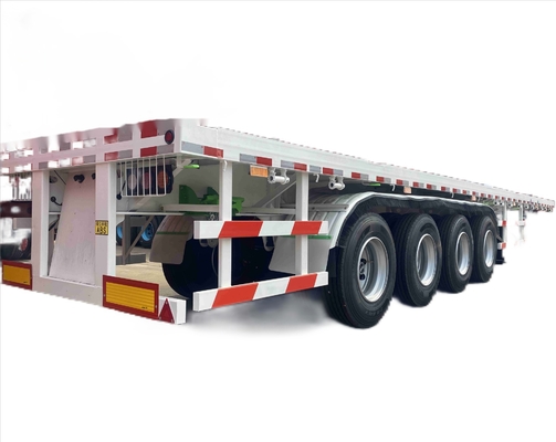 CIMC คุณภาพสูงเหล็กสามแกนแข็งแรง 40ft ความสามารถยาวนานกับหลากหลายตัวเลือกยาง flatbed semi trailer