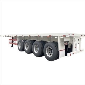 CIMC 40 45ft เหล็ก 4Axle ออกแบบสําหรับการขนส่งภาระหนักของบรรทุกขนาดใหญ่และคอนเทนเนอร์