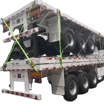 CIMC ราคาถูก 3 แกนสูง สแตนเลส คาร์โก้ ขายร้อน 20ft 40ft คอนเทนเนอร์ ชาซีที่มีล็อค ต่ํา Flat Deck การขนส่ง Flatbed Semi Trailer