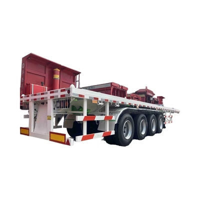 CIMC การออกแบบใหม่ของคุณภาพสูง 4 แอ็กซ์ Flatbed Semi-Trailer