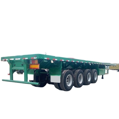 CIMC สภาพใหม่ 4 แรงแกน 100t ความจุ 40FT สปริงแซงเซนชั่น Flatbed Semi TRAILER สําหรับขาย