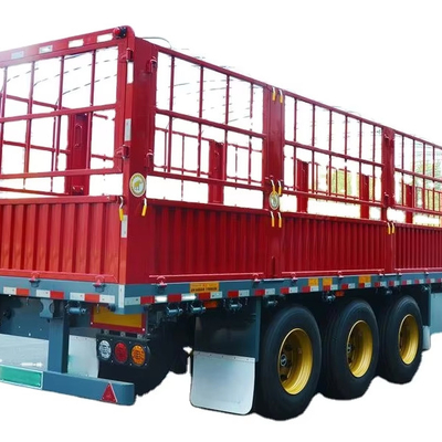 CIMC 12400*2500*2000mm น้ําหนัก 7T 12.4M 3 แอ็กซ์ 10 ชิ้นใบสปริง 19T กระบะเดี่ยว 40T ภาระประโยชน์