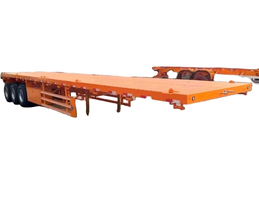 โปรโมชั่น รถบรรทุก Flatbed Semi Trailer 2 3 4 Axles 50 60 80 100 Ton With Twist Lock 40ft 20ft platform คอนเทนเนอร์ คอนเทนเนอร์