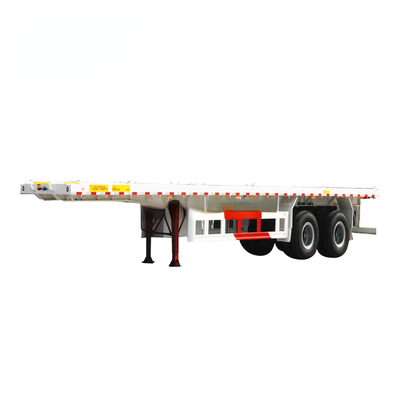 2 แอ็กซ์ 20 ฟุต 40 ฟุต Semi Trailer คอนเทนเนอร์ขนส่ง Twistlocks แผนที่เรียบ โครงการคาร์บอนสแตนเลส 12R22.5 รถบรรทุก