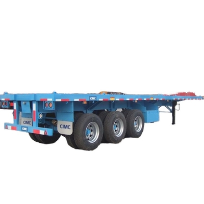 CIMC Flatbed Trailer ดีไซน์ล่าสุดสําหรับการทํางานที่ดีที่สุด Flatbed Semi Trailer