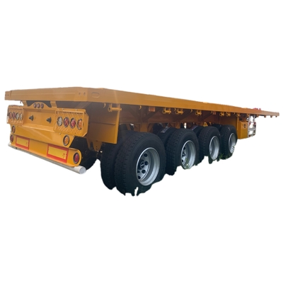 CIMC 100 ตัน 4-Axle Flatbed Container Semi-Trailer Steel Flatbed Trailer พร้อมหนังสือรับรอง DOT