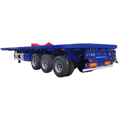 CIMC Truck 3-axle Flatbed Semi-trailer ให้บริการการปรับแต่งรถยนต์ยนต์ยนต์ยนต์คุณภาพสูง