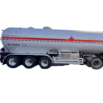 CIMC 3 / 4 Axles ไนโตรเจนเหลว ก๊าซธรรมชาติ Lpg รถบรรทุกและรถยนต์ครึ่งรถยนต์ โพรเปน การขนส่งถนน รถบรรทุก