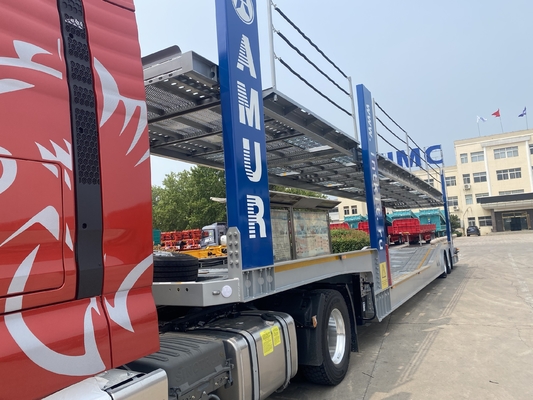 CIMC 2 Axle 8 Land Road Car Carrier Trailer รถขนส่งรถยนต์ รถขนส่งรถยนต์