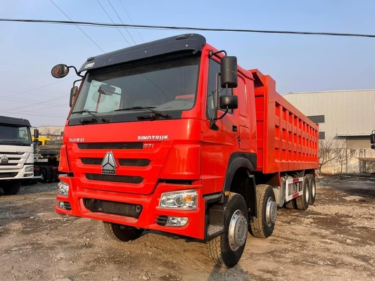 Howo Brand 8x4 Dump Truck 375/450 แรงม้า แบรนช์มือ ไดเซล น้ํามันเผาไหม้ สภาพใหม่ เป็นที่นิยมในการก่อสร้าง