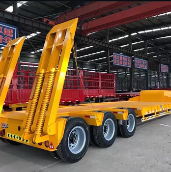 CIMC 3AXLES ล่างเตียงครึ่ง trailer สําหรับการขนส่ง