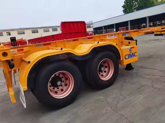 CIMC 2/3 แอ็กซ์ 20-40-45ft สไลเดอร์ขยายกระดูกคอนเทนเนอร์ชัสซี่ Semi-trailer