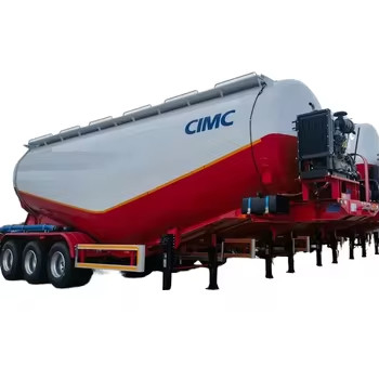 CIMC ดีไซน์ล่าสุดของความแข็งแรงสูงสามแกน ซีเมนต์ Bulk Powder ถัง trailer