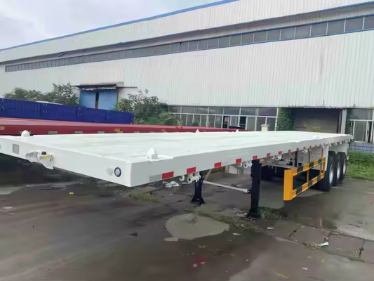 CIMC สแตนเลส 40/45ft 4Axle ขนาดใหญ่ คอนเทนเนอร์คาร์โก้ ยืดหยุ่น Flatbed Trailers
