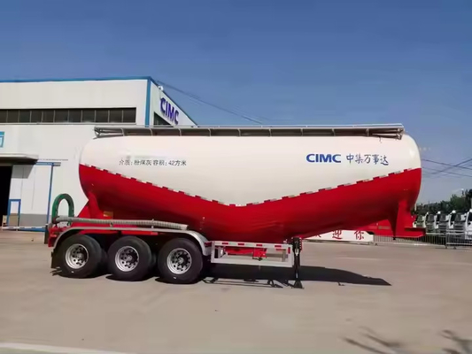 CIMC 3 แอ็กเซล 35cbms ดีเซล จันทร์ ผสมแห้ง มอร์ตาร์ บิน ขีดถังคาร์โก้ Semi Trailer