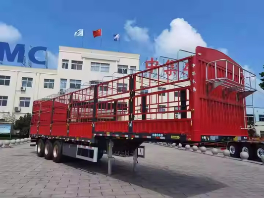 CIMC 3 แอ็กซ์ 40 -100T ขนส่งสินค้าปล้น สาขาอุปกรณ์บริการ สูงสัตว์ ผนังข้าง รถบรรทุก รั้วรถยนต์