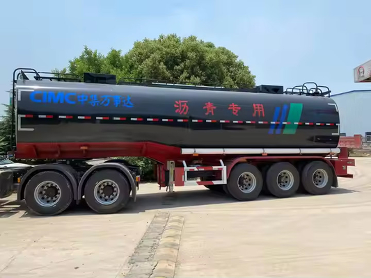 CIMC 3 แกน สแตนเลสคาร์บอน 40KL 36cbms ถนนทุ่ง น้ํามัน แอสฟัลต บิตูเมน น้ํามันปาล์ม ถังน้ํามัน