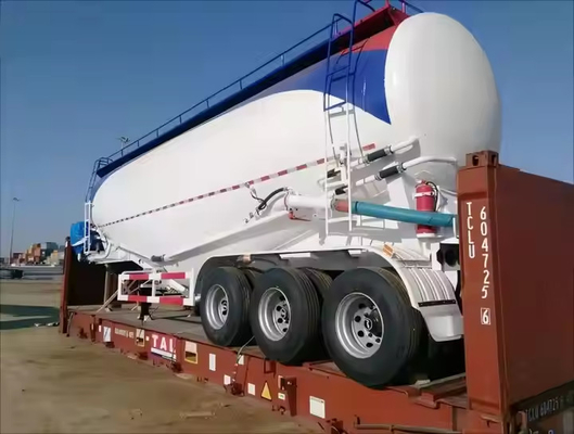 CIMC 3 Axle 40T ขนส่ง เซเมนต์ พีวีซีอนุภาค เฟอร์แอช วัสดุเมล็ด เซเมนต์ถัง Semi Trailer