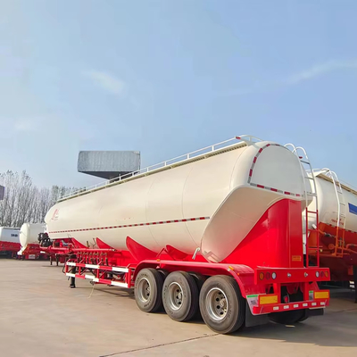3 แอ็กซ์ 40cbm 45ton รูปแบบ V ขาวแห้ง Silo การขนส่งซีเมนต์ ขนของคันถังครึ่งรถบรรทุก