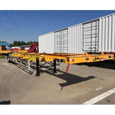 ขนส่งคอนเทนเนอร์สีที่กําหนดเอง 20/40ft 12m Skeleton Trailer Chassis